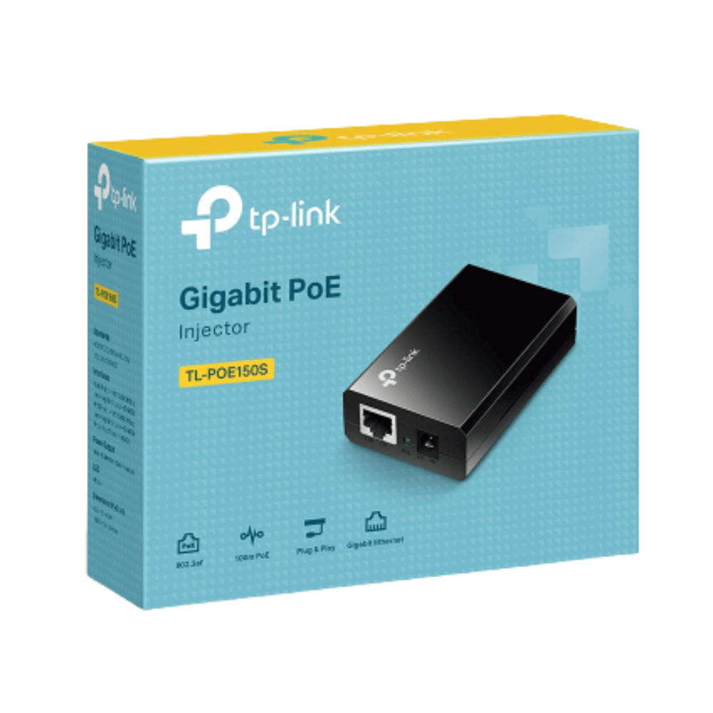 INYECTOR DE CORRIENTE TP-LINK TL-POE150S, 1 CONECTOR DE SALIDA, IDEAL PARA TECNOLOGÍA POE - 1
