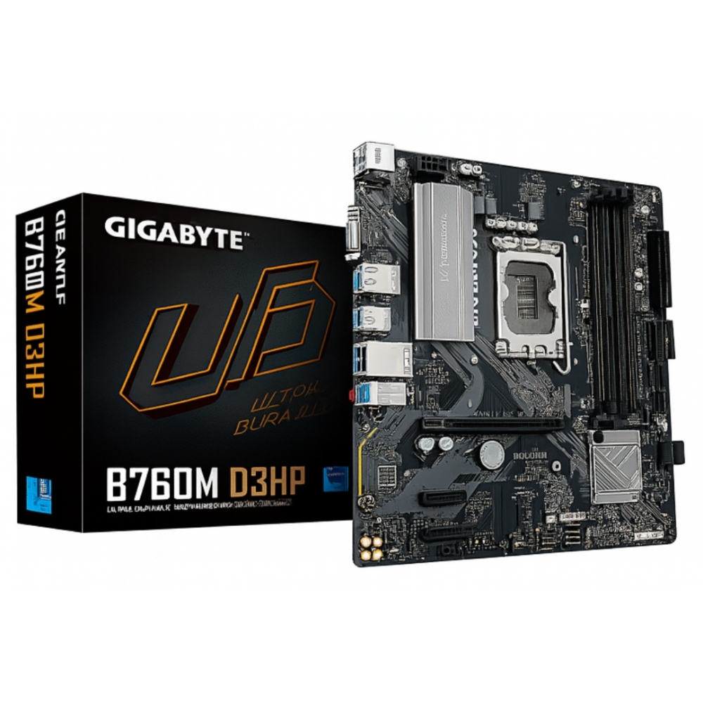 PLACA MADRE GIGABYTE B760M D3HP MATX, DDR4, LGA 1700, PCIE 4.0, HDMI Y M.2 PARA INTEL - 1