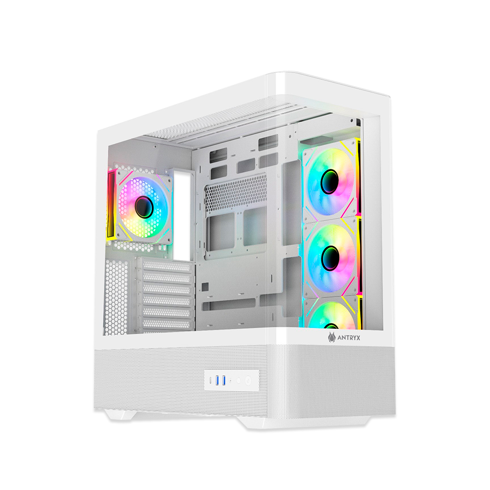 CASE MID TOWER ANTRYX FX-830 ARGB 4FAN  WHITE - 1