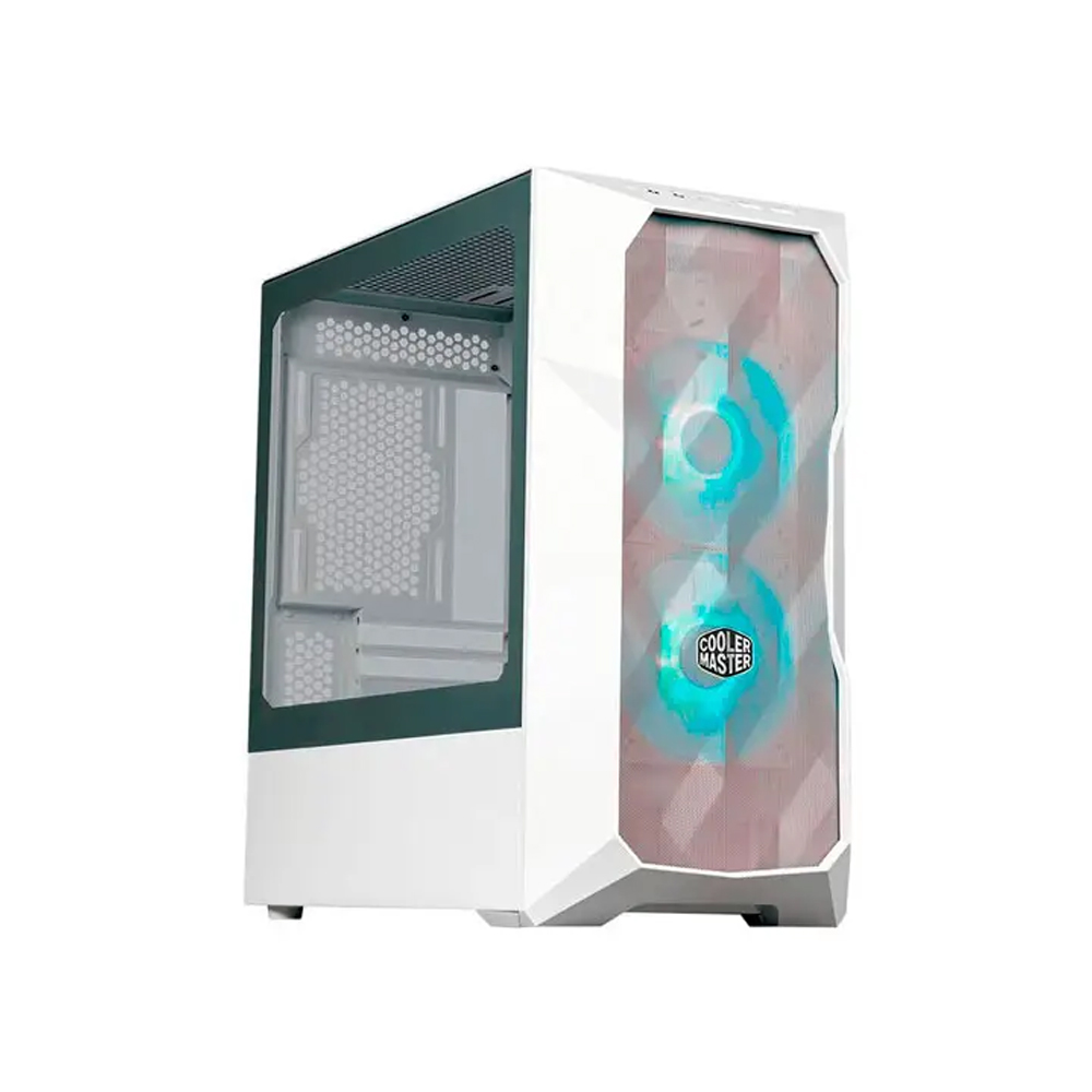 CAJA MINI TOWER COOLER MASTER TD300 MESH ARGB BLANCA CON ILUMINACIÓN LED Y EXCELENTE VENTILACIÓN - 1