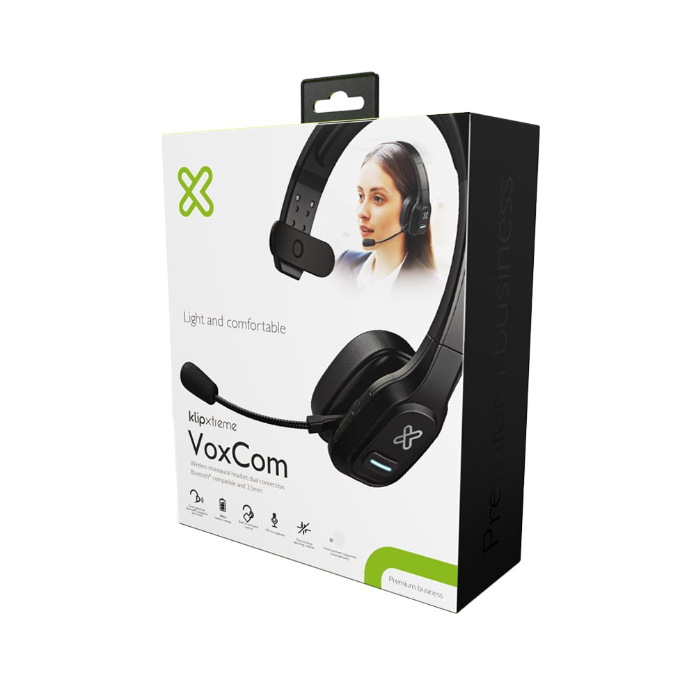 KLIP XTREME KCH-750 HEADSET INALÁMBRICO MONO DUAL PARA CONFERENCIAS Y AUDIO EN CASA - 1