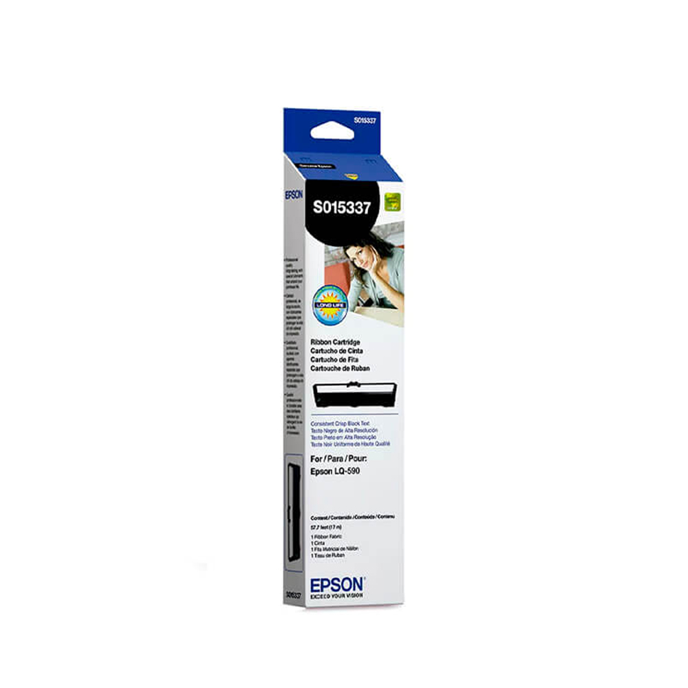 CINTA DE RIBON EPSON SO15337 LQ590 - COMPATIBLE, ALTA CALIDAD, IDEAL PARA IMPRESORAS EPSON - 1