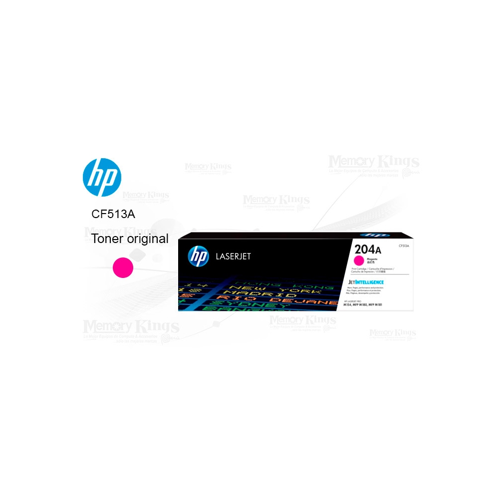 CARTUCHO DE TÓNER HP 204A MAGENTA - ALTA CALIDAD PARA LASERJET - IMPRESIÓN BRILLANTE Y DURADERA - 1