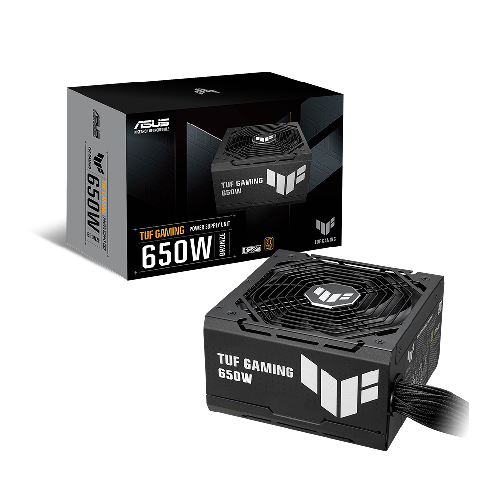 FUENTE DE PODER 650W ASUS TUF GAMING 80 PLUS BRONZE - EFICIENCIA Y RENDIMIENTO SUPERIOR - 1