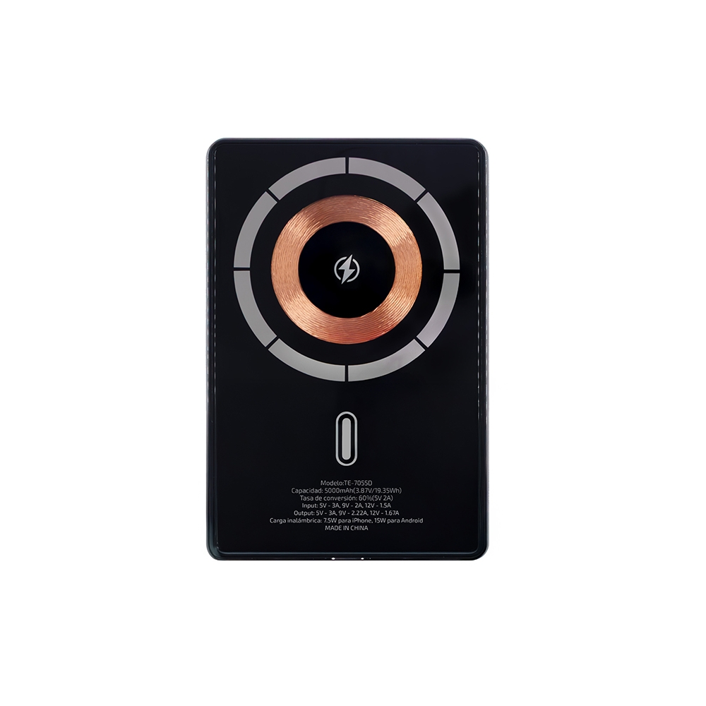 POWERBANK TEROS TE-7055D DE 5000 MAH, COMPACTO Y LIGERO, IDEAL PARA CARGAR SOBRE LA MARCHA - 1