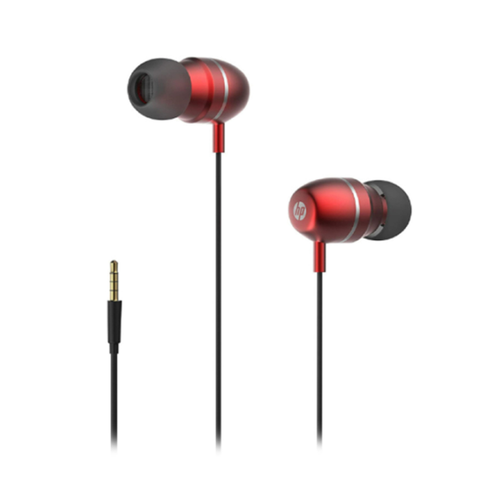 AUDÍFONOS IN-EAR HP 2B288AA ROJO CON MICRÓFONO Y CONTROL DE VOLUMEN - SONIDO CLARO Y CONFORTABLE - 1