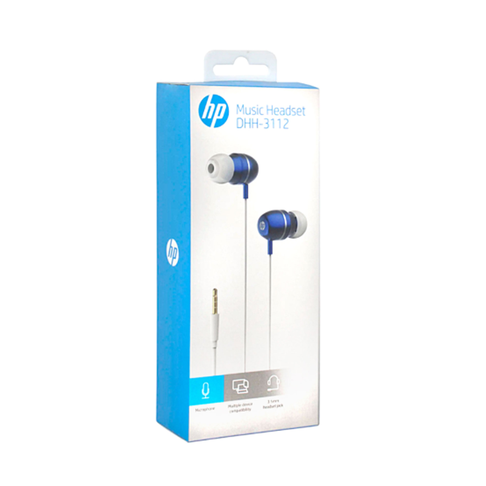 AUDÍFONOS IN-EAR HP 2B287AA AZUL CON MICRÓFONO Y CONTROL DE VOLUMEN - CONECTOR JACK 3.5MM - 1