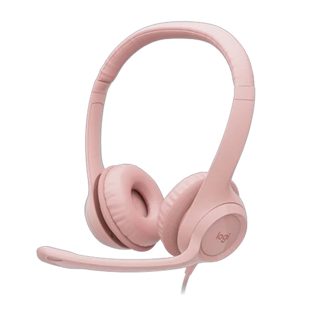 AURICULARES LOGITECH H390 CABLEADOS USB-A PARA PC/LAPTOP, COLOR ROSA, SONIDO ESTÉREO DE ALTA CALIDAD - 1