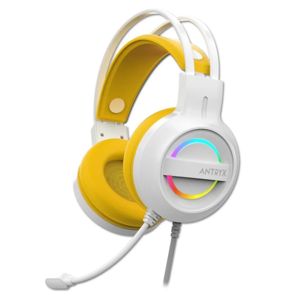 AURICULARES GAMING ANTRYX IRIS-W 7.1 INALÁMBRICOS EN COLOR AMARILLO CON SONIDO ENVOLVENTE - 1