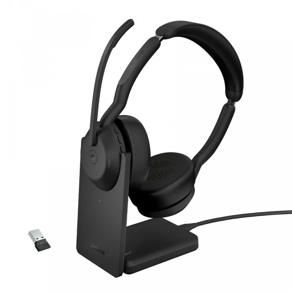 AURICULARES JABRA EVOLVE2 55 CON LINK380A MS, SONIDO ESTÉREO Y DISEÑO ERGONÓMICO PARA TRABAJO EFICIENTE - 1
