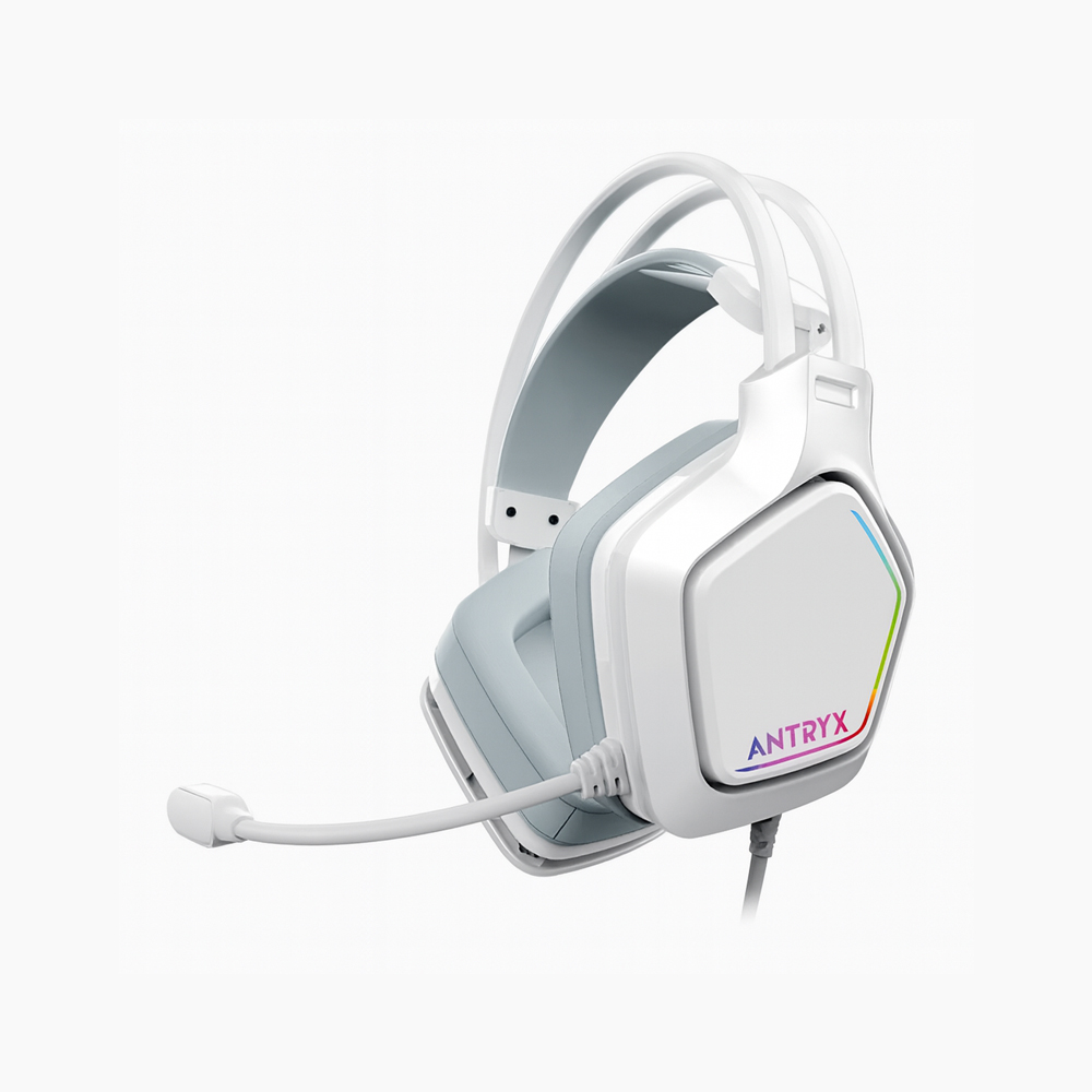 AURICULARES GAMING ANTRYX ENIGMA SE 7.1 CON VIBRACIÓN Y RGB, USB, COLOR BLANCO - SONIDO ENVOLVENTE - 1