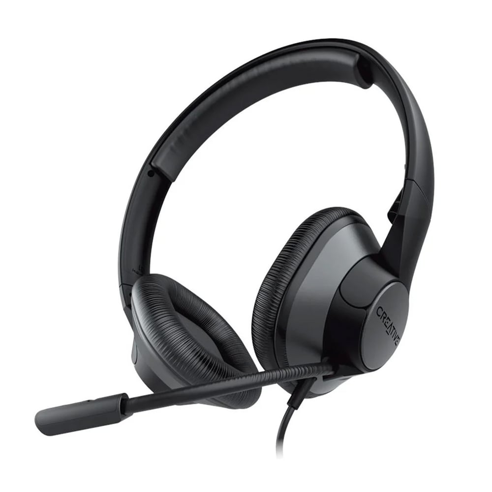 AURICULARES CREATIVE HS-720 V2 CON MICRÓFONO, USB-A, CANCELACIÓN DE RUIDO, LIGEROS Y CÓMODOS - NEGROS - 1
