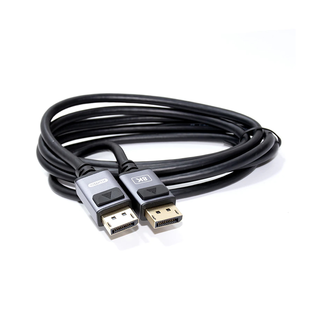 CABLE DISPLAYPORT KUMO 2M 8K - ALTA VELOCIDAD Y CALIDAD DE IMAGEN PARA TUS DISPOSITIVOS COMPATIBLES - 1