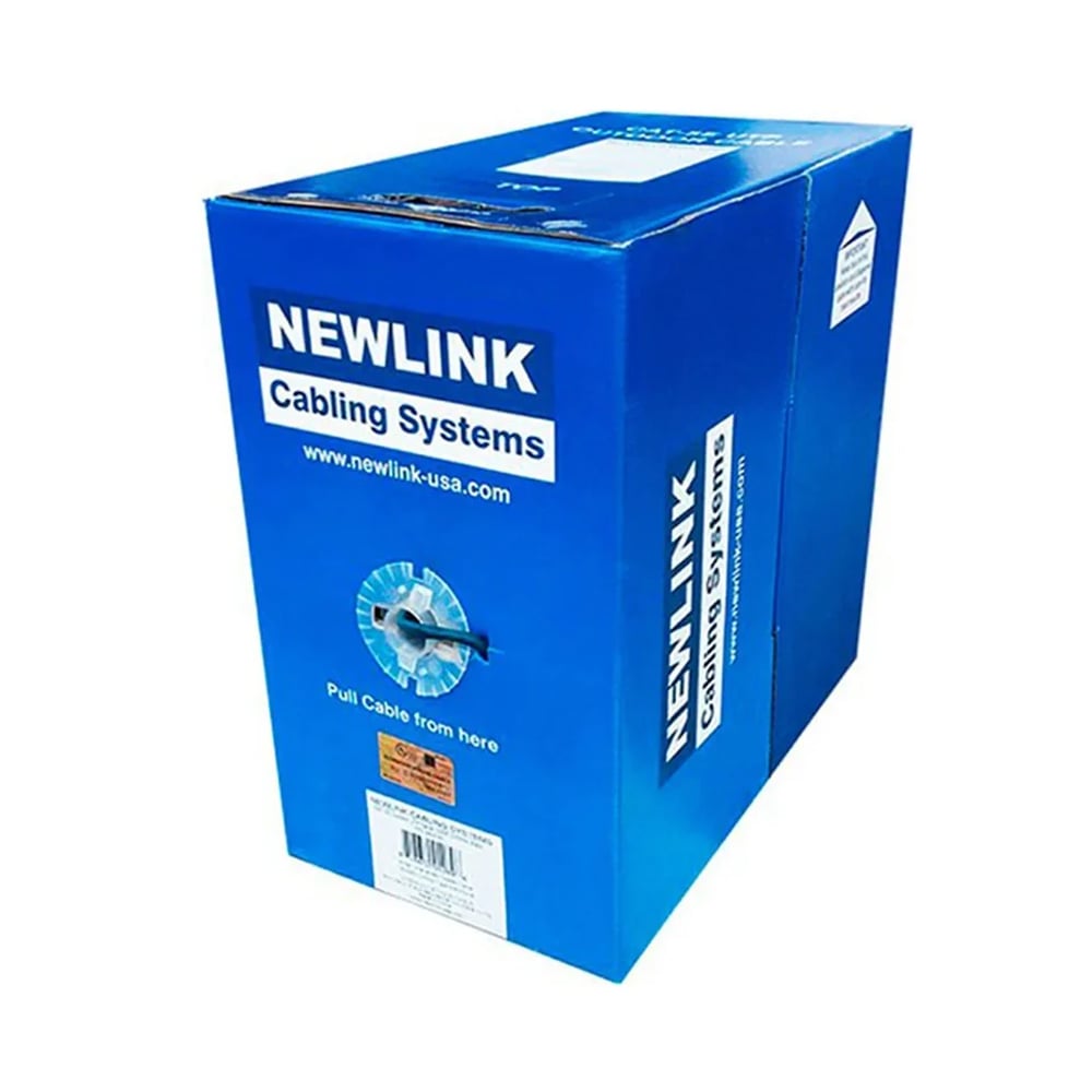CABLE UTP CAT6 EXTERIOR NEWLINK 305M 4 PARES 23AWG NEGRO - ALTA VELOCIDAD Y RESISTENTE AL CLIMA - 1