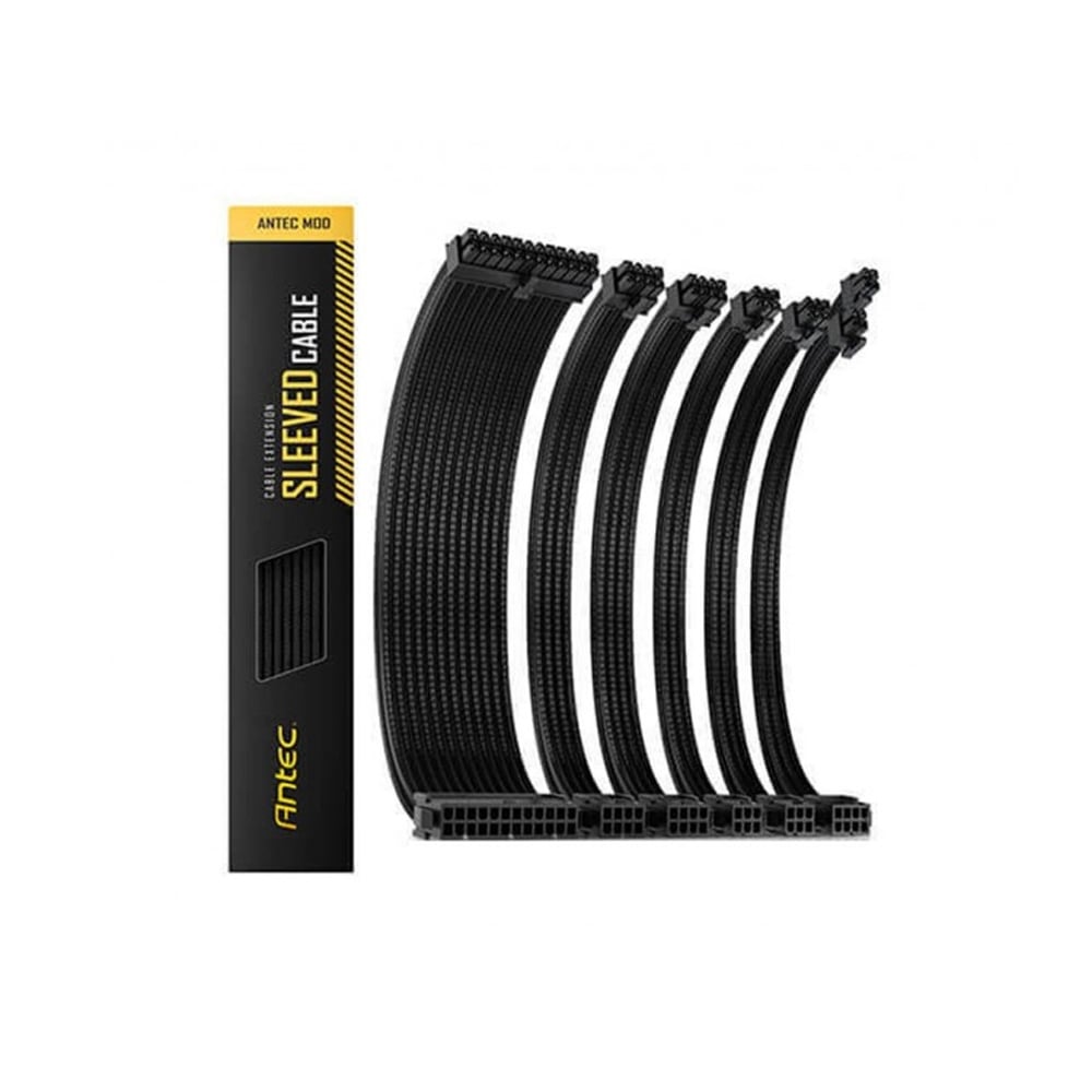 KIT DE EXTENSIÓN DE CABLE PSU ANTEC - CONECTIVIDAD OPTIMIZADA, COLOR NEGRO, IDEAL PARA PC GAMING - 1