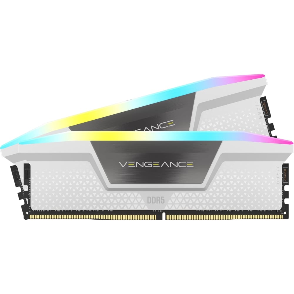 KIT DE MEMORIA RAM CORSAIR VENGEANCE RGB 32GB (2X16GB) DDR5-5600MHZ BLANCO CL40 - 1