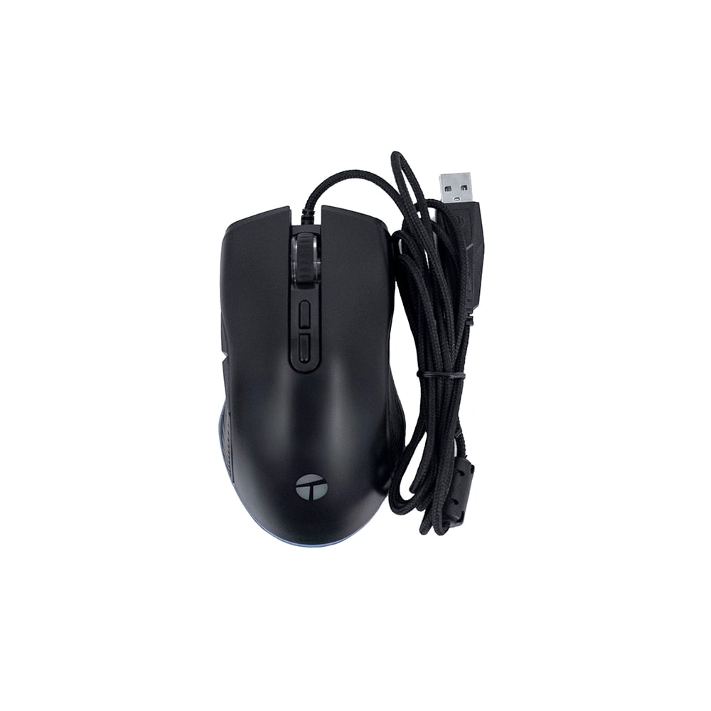 MOUSE GAMER TEROS TE-1233G RGB 7200 DPI, 7 BOTONES, USB, COLOR NEGRO, RENDIMIENTO SUPERIOR PARA GAMERS - 1