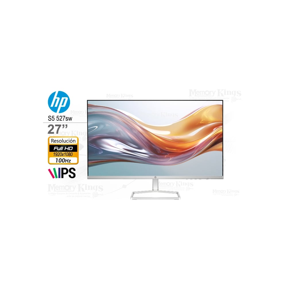 MONITOR HP 27' SERIE 5 527SW IPS FHD 100HZ - PANTALLA IDEAL PARA GAMING Y TRABAJO, COLORES VIBRANTES - 1