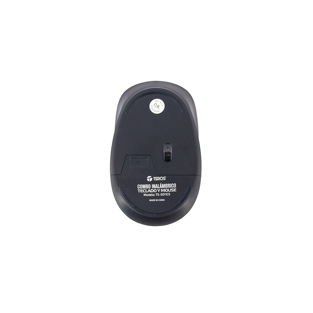 KIT INALÁMBRICO TECLADO Y MOUSE TEROS TE-5011CS, 2.4GHZ, 1000DPI, ESPAÑOL, COLOR NEGRO - 1