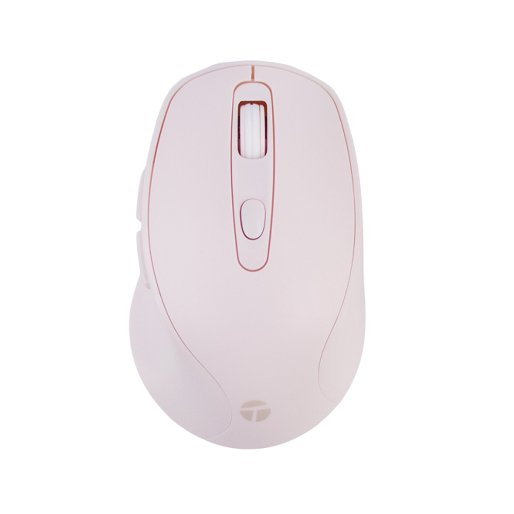 MOUSE INALÁMBRICO TEROS TE-1234S 2.4GHZ CON 6 BOTONES Y CONEXIÓN USB - COLOR ROSADO ELEGANTE - 1