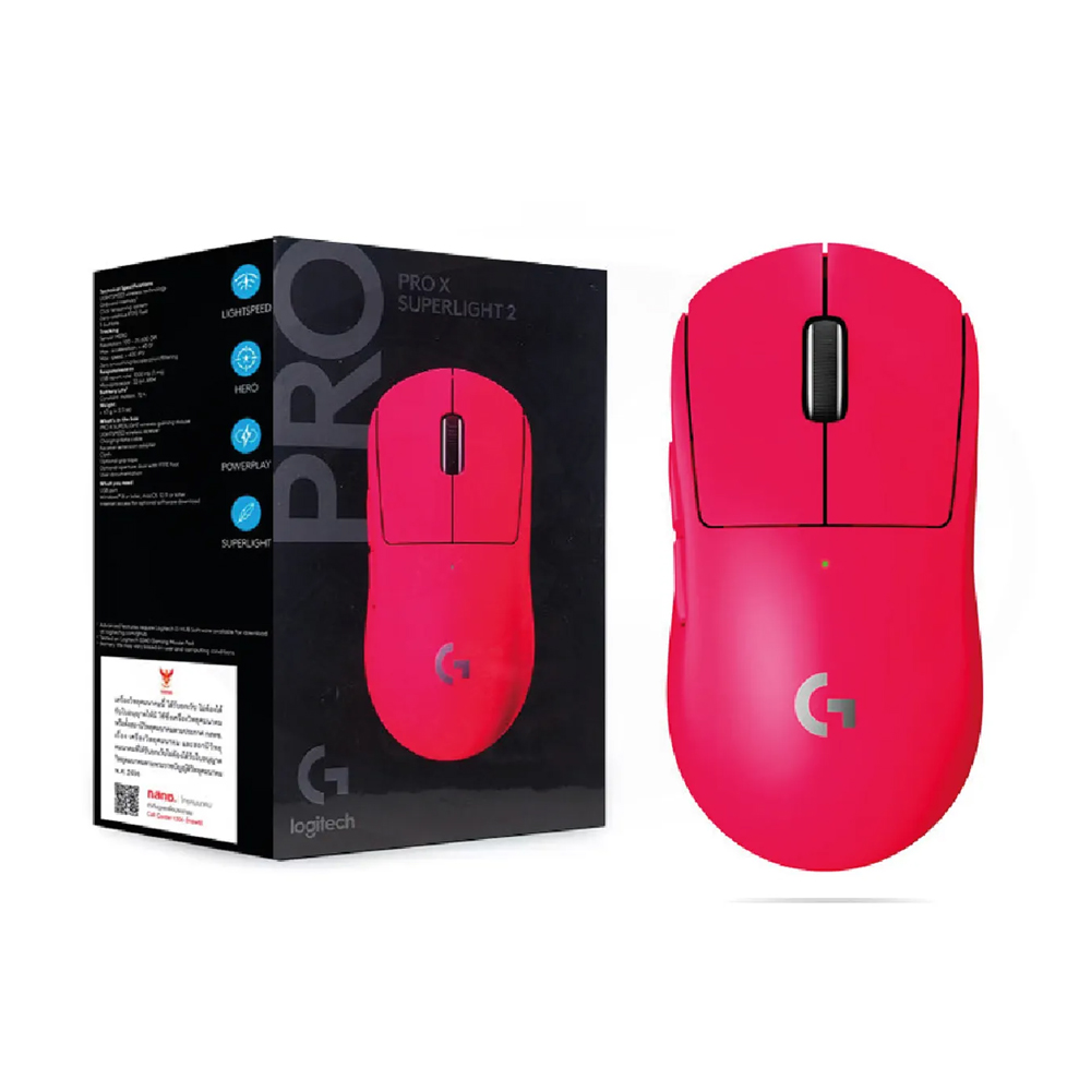 MOUSE GAMING LOGITECH G PRO X SUPERLIGHT 2 INALÁMBRICO ROSA - LIGERO, PRECISIÓN ÓPTIMA, RENDIMIENTO SUPERIOR - 1