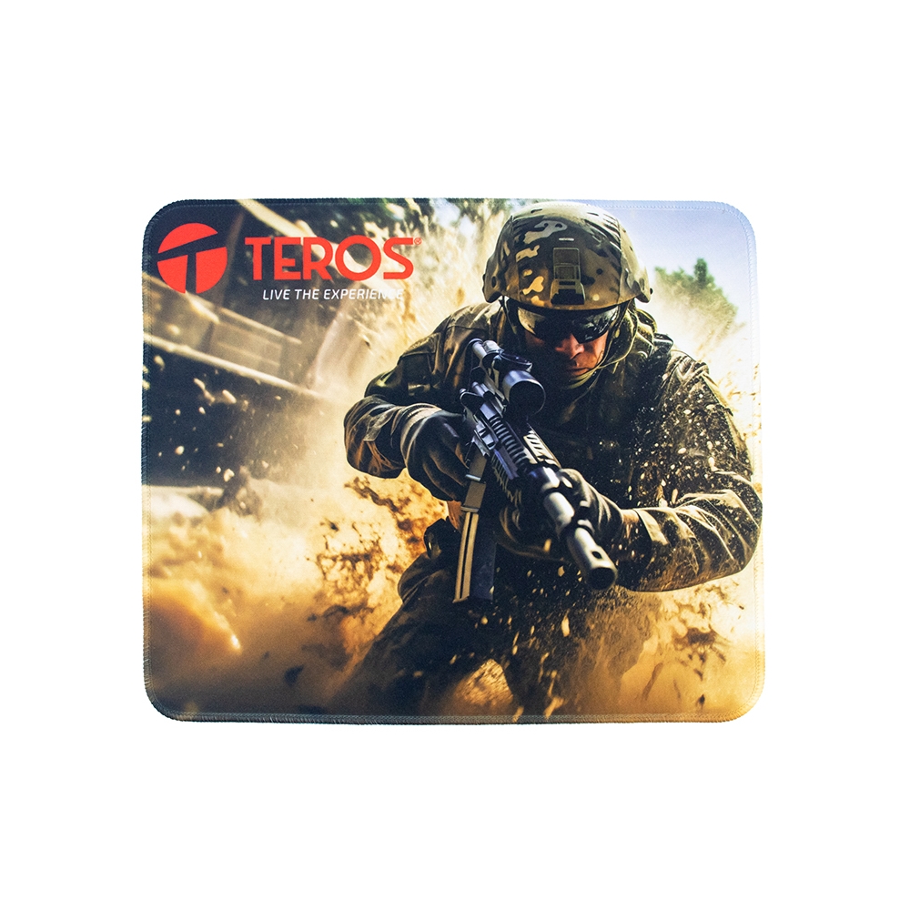 MOUSEPAD TEROS TE-3018S CON DISEÑO IMPRESO, SUPERFICIE SUAVE Y ANTIDESLIZANTE PARA GAMING Y TRABAJO - 1