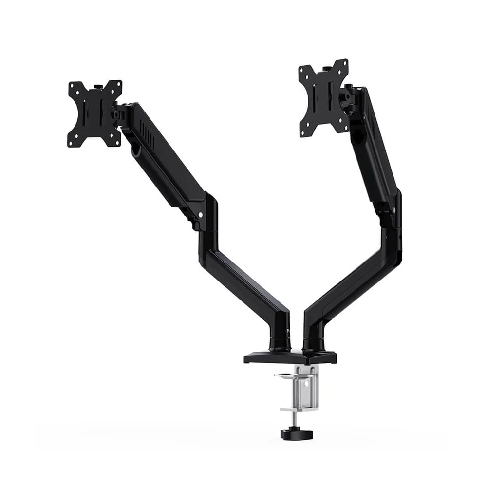 SOPORTE DE MONITOR DOBLE GAME PRO MUA8014B PARA PANTALLAS DE 14' A 32' - COLOR NEGRO, AJUSTABLE Y ERGONOMICO - 1
