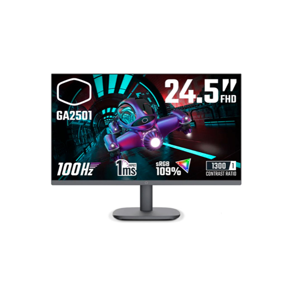 MONITOR COOLER MASTER 24.5'' FHD 100HZ IPS - EXPERIENCIA VISUAL INIGUALABLE CON CONEXIÓN US - 1