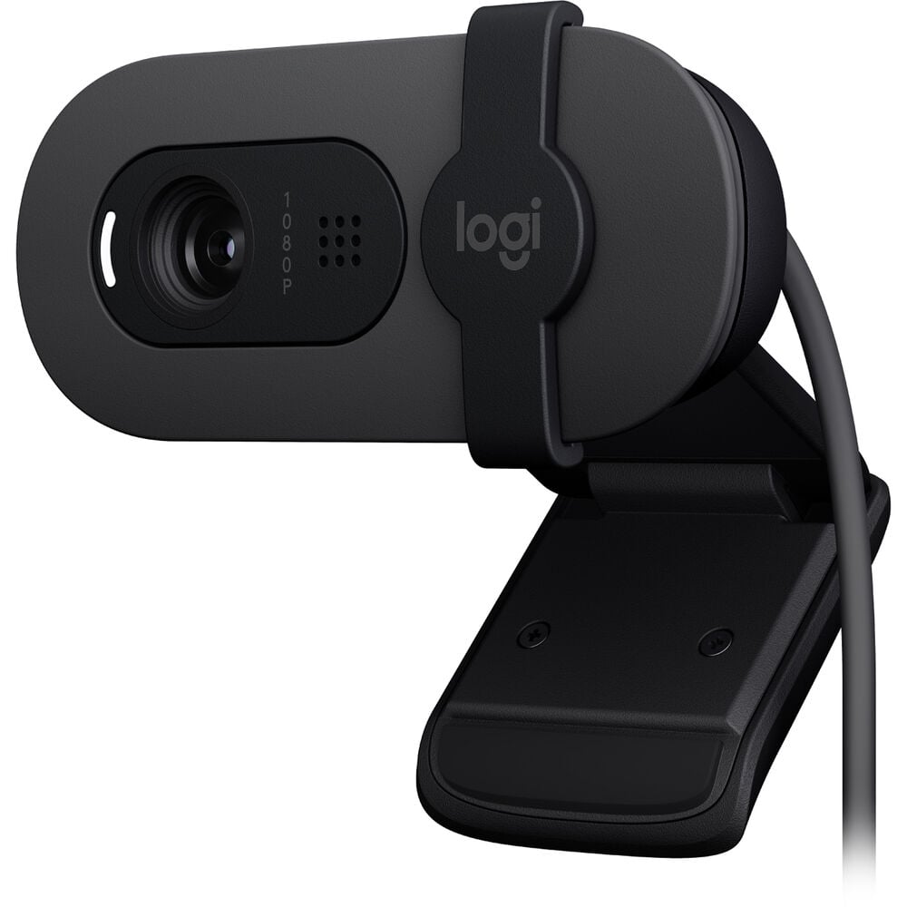 CÁMARA LOGITECH BRIO 100 FHD USB - WEBCAM NEGRA CON ALTA DEFINICIÓN Y CALIDAD DE IMAGEN SUPERIOR - 1