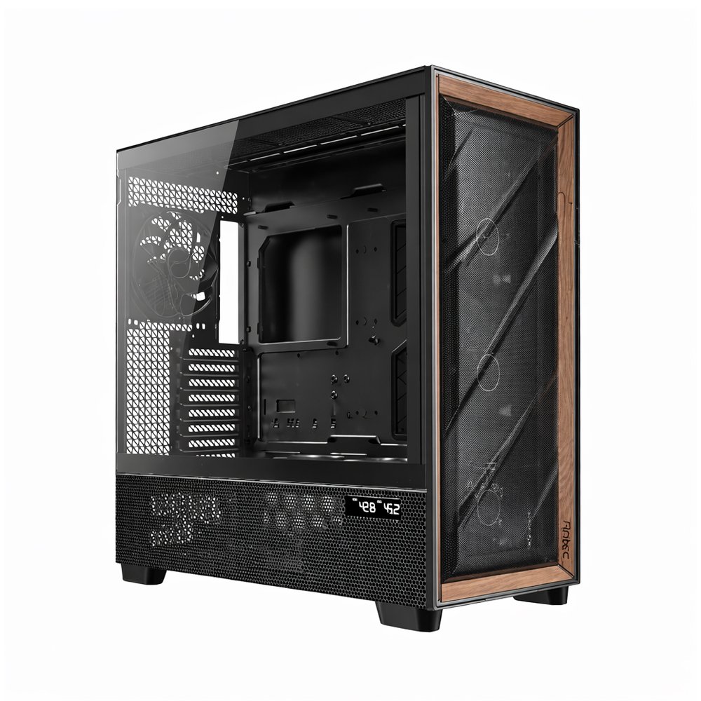 CAJA DE PC ANTEC FLUX PRO NEGRA CON VENTANAS Y 6 VENTILADORES - ESPACIO ÓPTIMO PARA RENDIMIENTO - 1