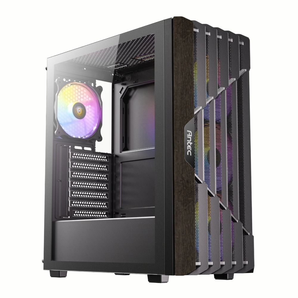 ANTEC AX63 WOOD ARGB - CASE PARA PC MINIMALISTA CON CRYSTAL GLASS Y DISEÑO MODERNO - RGB - 1