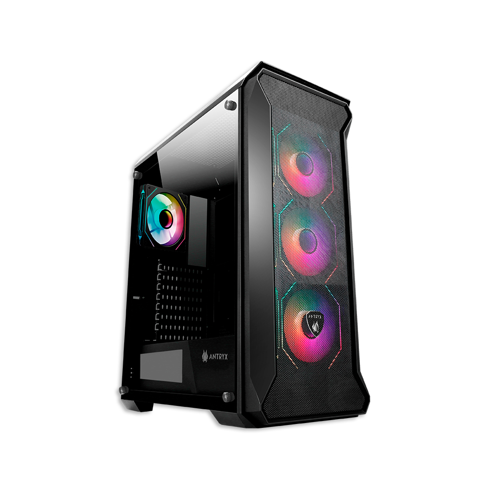 CARCASA MID TOWER ANTRYX FX SENTRY PLUS ARGB - ESTILO RGB, GRAN CAPACIDAD Y DISEÑO OPTIMIZADO - 1