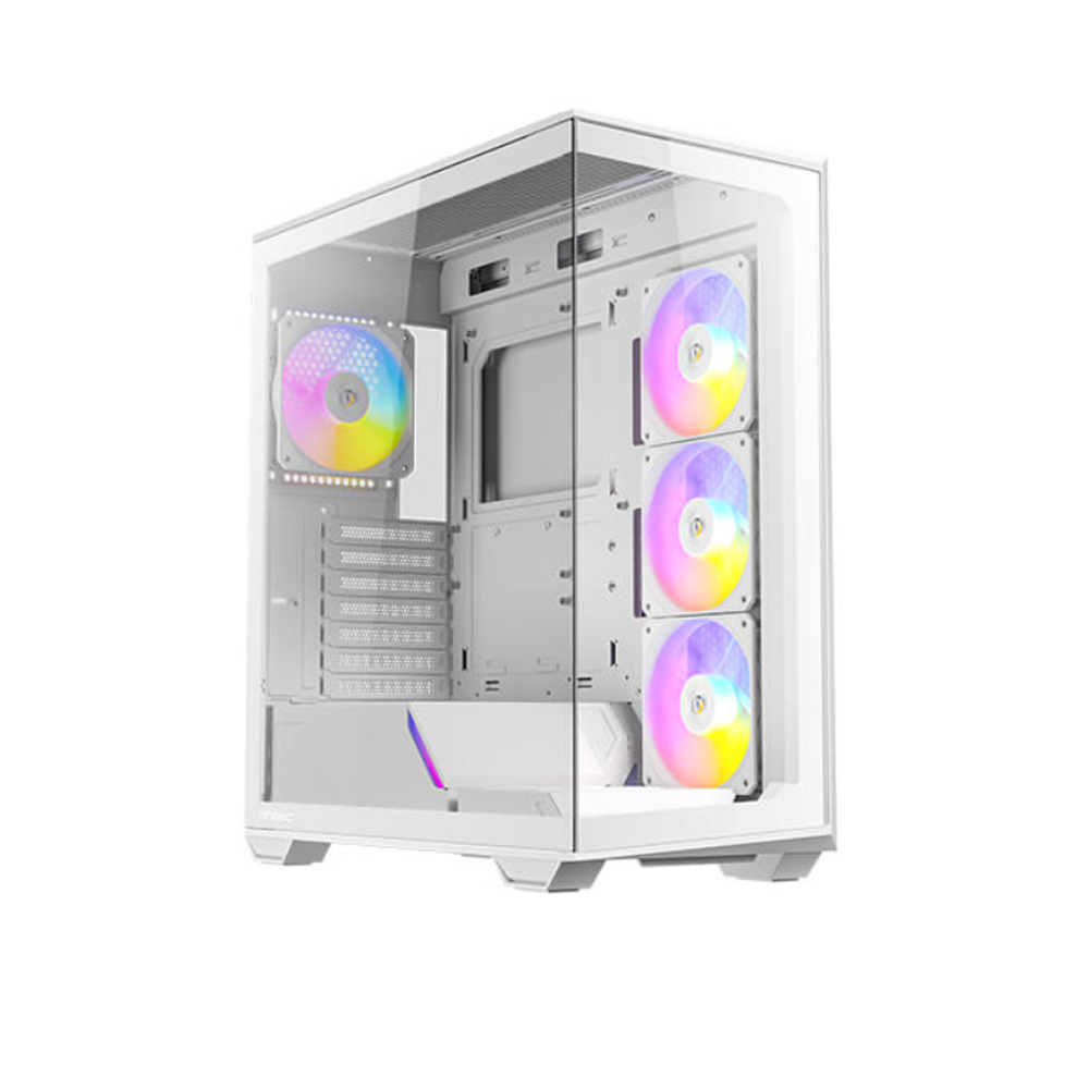 CAJA DE PC ANTEC C3 CONSTELLATION - MICRO TORRE CON VENTANAS, 4 BAHÍAS Y DISEÑO ELEGANTE EN BLANCO - 1