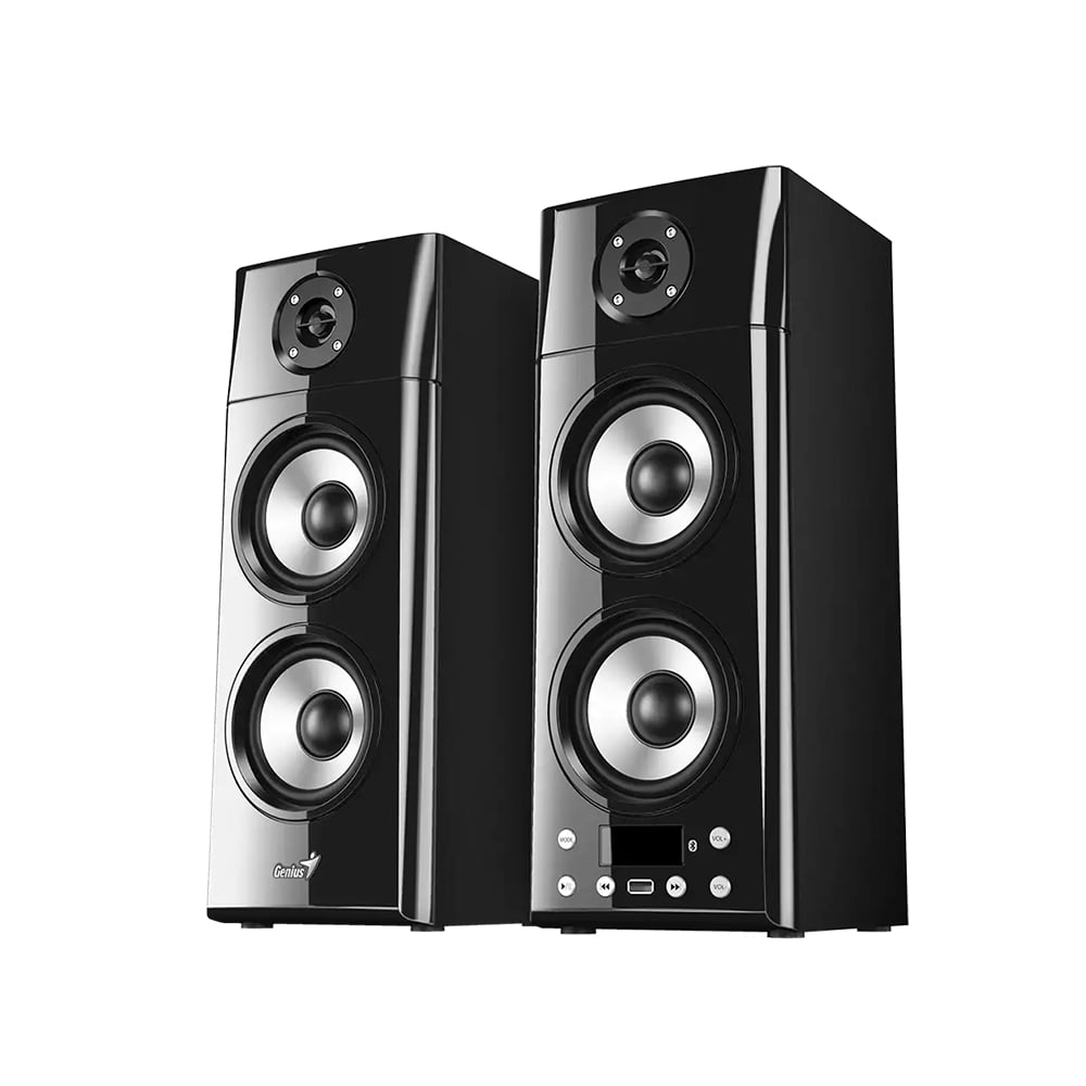 PARLANTE GENIUS SP-HF2800BT 60W BLUETOOTH DE MADERA CON CONEXIÓN USB - SONIDO POTENTE Y ELEGANTE - 1