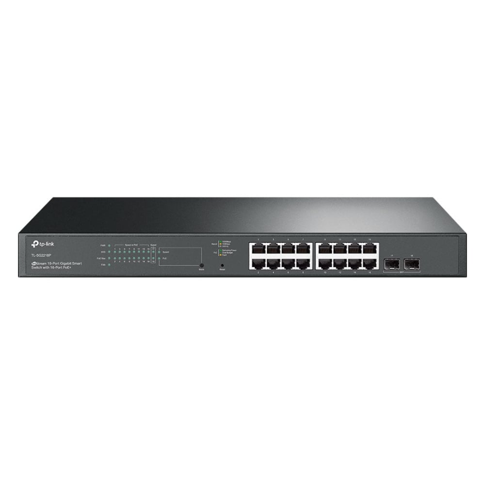 SWITCH TP-LINK SG2218P DE 18 PUERTOS POE, ALTO RENDIMIENTO, IDEAL PARA REDES DOMÉSTICAS Y OFICINAS - 1