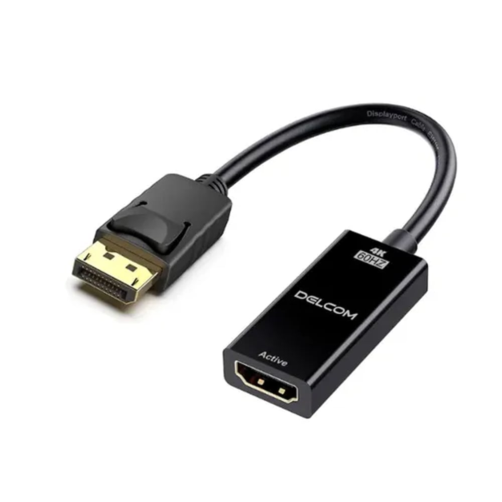 ADAPTADOR DISPLAYPORT A HDMI 4K 60HZ DELCOM - CONEXIÓN ACTIVA, ALTA DEFINICIÓN Y RENDIMIENTO SUPERIOR - 1