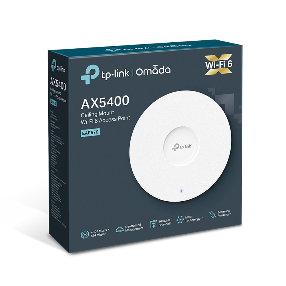 PUNTO DE ACCESO TP-LINK EAP670 WI-FI 6 2.4 GHZ 5 GHZ GESTIONADO A TRAVÉS DE LA NUBE - 1
