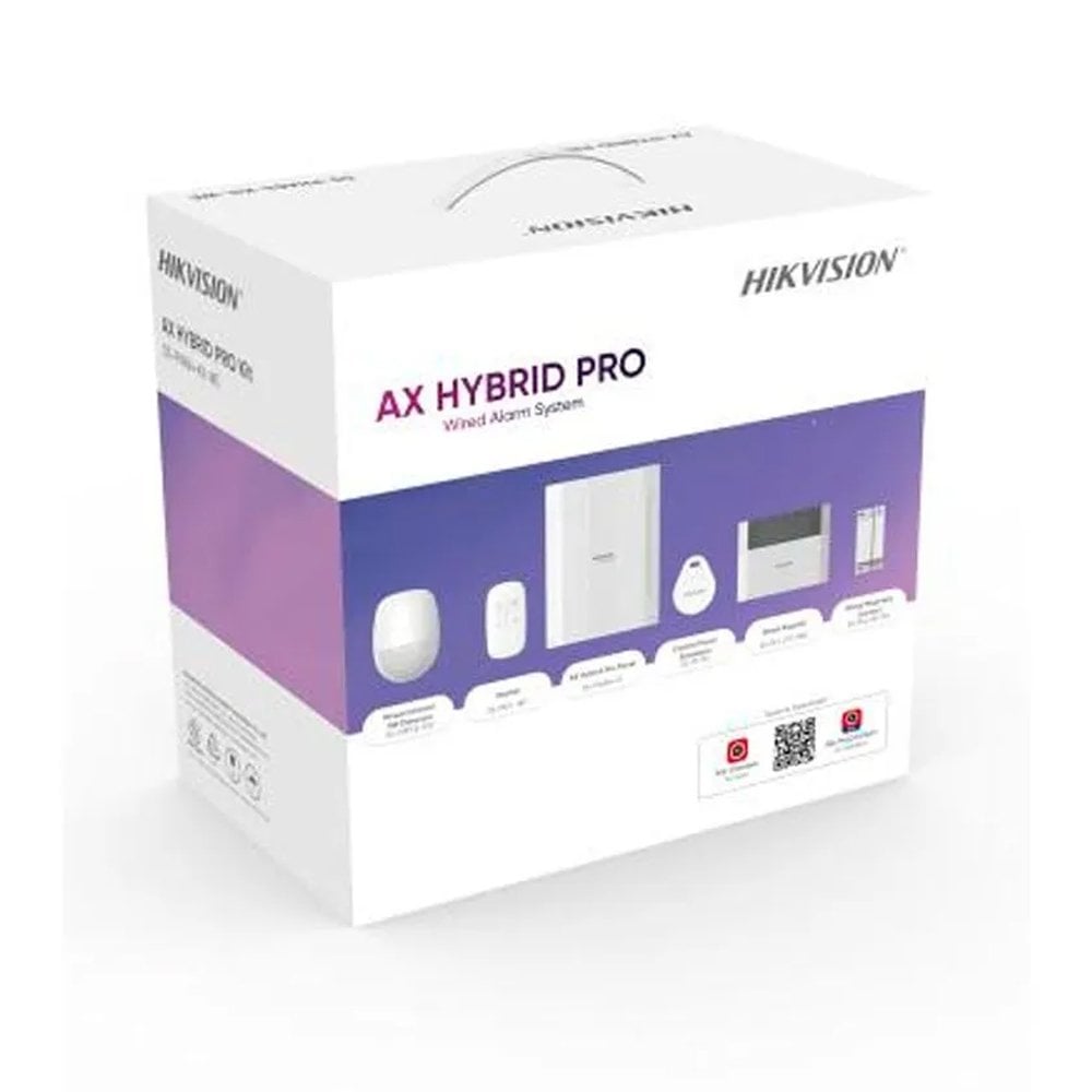KIT DE ALARMA HÍBRIDA HIKVISION AX DE 8 ZONAS CON DISPOSITIVOS CABLEADOS - SEGURIDAD AVANZADA PARA TU HOGAR - 1