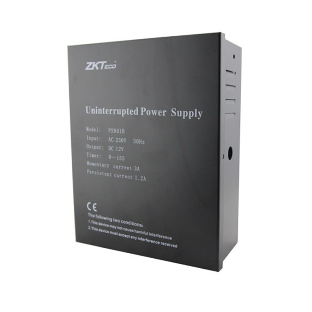 FUENTE DE ALIMENTACIÓN ZKTECO P-1205-B3 12V 5A, CONEXIÓN 220V AC, IDEAL PARA DISPOSITIVOS ELECTRÓNICOS - 1