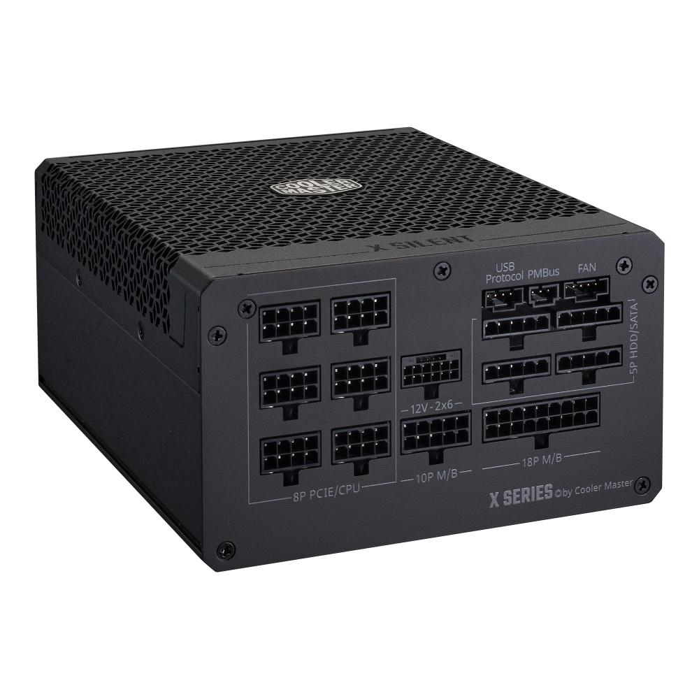FUENTE DE PODER COOLER MASTER SILENT EDGE PLATINUM 850W - EFICIENCIA ENERGÉTICA Y SILENCIO GARANTIZADO - 1