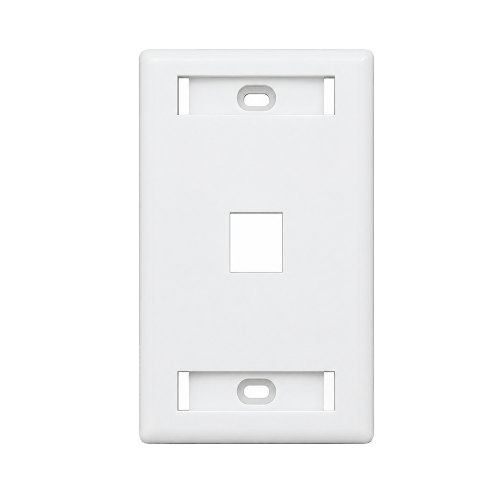 PLACA DE PARED NEWLINK 1 PUERTO RJ45/RJ11 - CONEXIÓN SENCILLA Y ELEGANTE EN COLOR BLANCO - 1