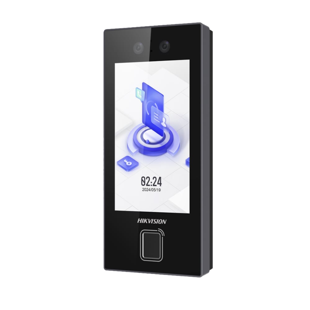 TERMINAL HIKVISION DS-K1T344EBFWX-E1 RECONOCIMIENTO FACIAL, HUELLA, TARJETA, POE, WI-FI - 1