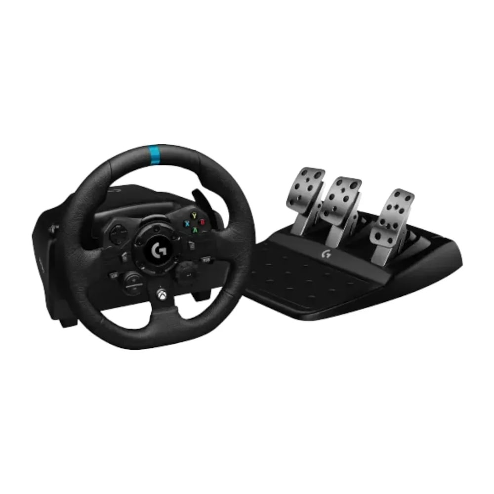VOLANTE DE CARRERAS LOGITECH G923 CON PEDAL, TRUEFORCE, COMPATIBLE CON PC Y XBOX, COLOR NEGRO - 1