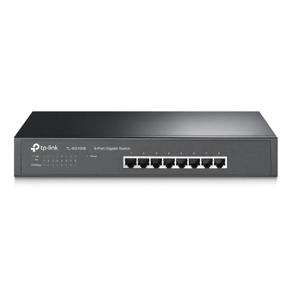CONMUTADOR TP-LINK TL-SG1008 RACKEABLE DE 8 PUERTOS GBE PARA RED RÁPIDA Y CONFIABLE - 1