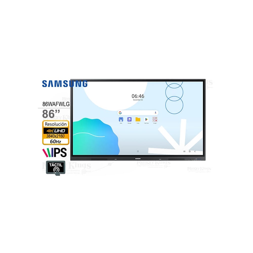 PANTALLA PIZARRA INTERACTIVA 86' SAMSUNG WAD 4K CON ANDROID 13 - IDEAL PARA SALAS DE REUNIONES - 1