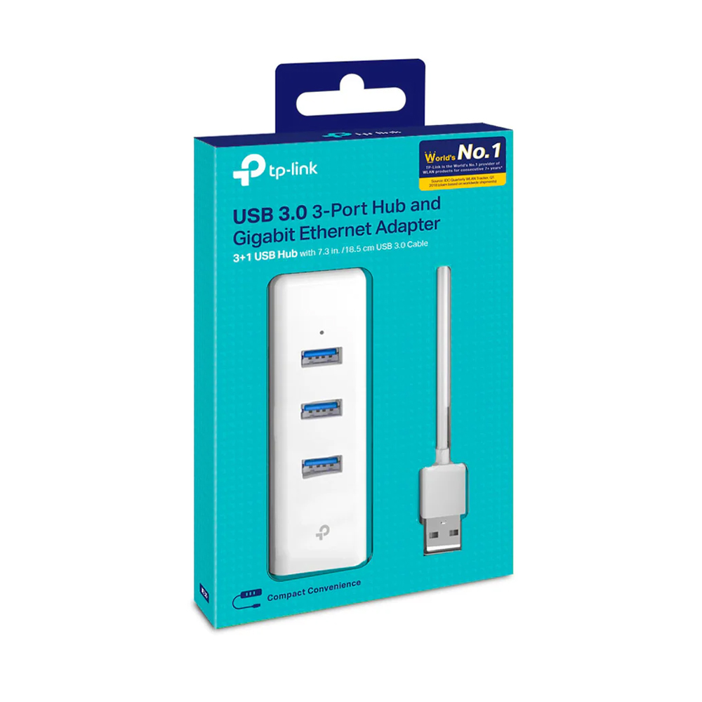 ADAPTADOR USB 3.0 A RED GBE + HUB TP-LINK UE330 - CONEXIÓN RÁPIDA Y VERSÁTIL PARA TU DISPOSITIVO - 1