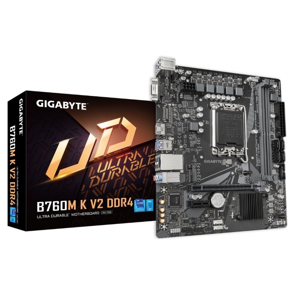PLACA BASE GIGABYTE B760M K V2 M-ATX DDR4 CON HDMI Y PCIE - RENDIMIENTO ESTABLE Y VERSÁTIL - 1