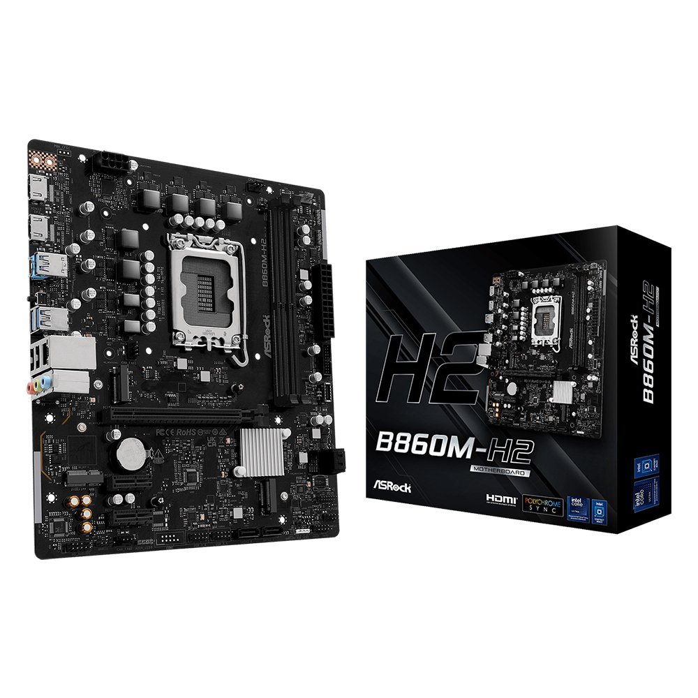 ASROCK B860M-H2 MICRO ATX - PLACA BASE DDR5 DE ALTO RENDIMIENTO, IDEAL PARA GAMING Y OFICINAS - 1