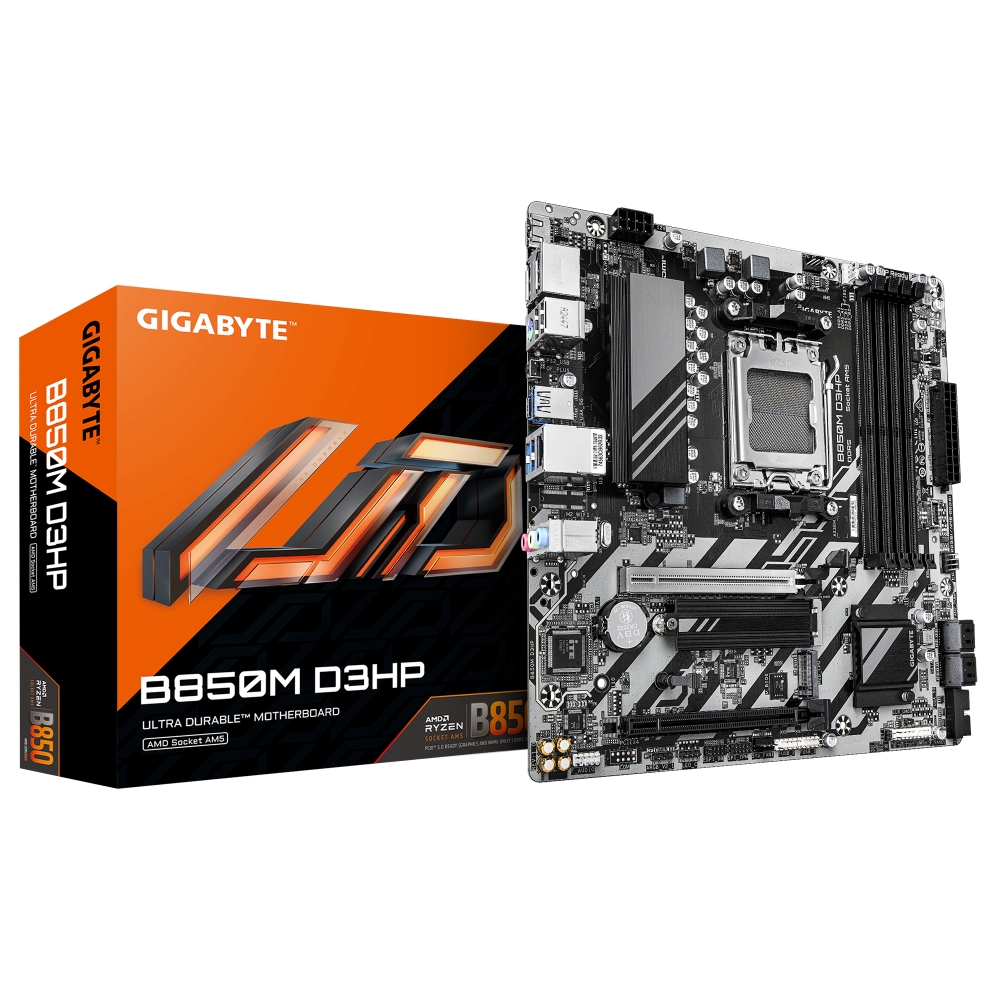 PLACA BASE GIGABYTE B850M D3HP AM5, DDR5, PCIE 5.0, IDEAL PARA TU PC DE ALTO RENDIMIENTO - 1