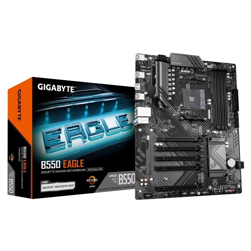 PLACA BASE GIGABYTE B550 EAGLE ATX, DDR4, WIFI 6 - RENDIMIENTO SUPERIOR PARA GAMING - 1